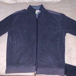 Navy Blue Arnold Palmer full zip fleece sweater.